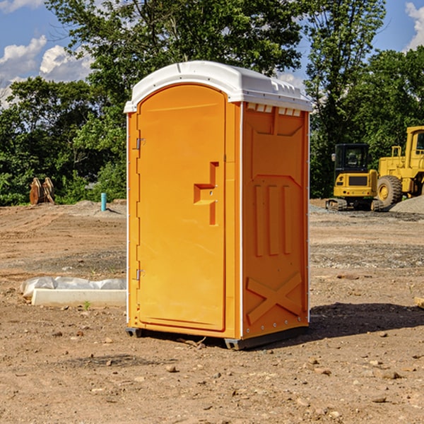 can i customize the exterior of the portable restrooms with my event logo or branding in Claremont Virginia